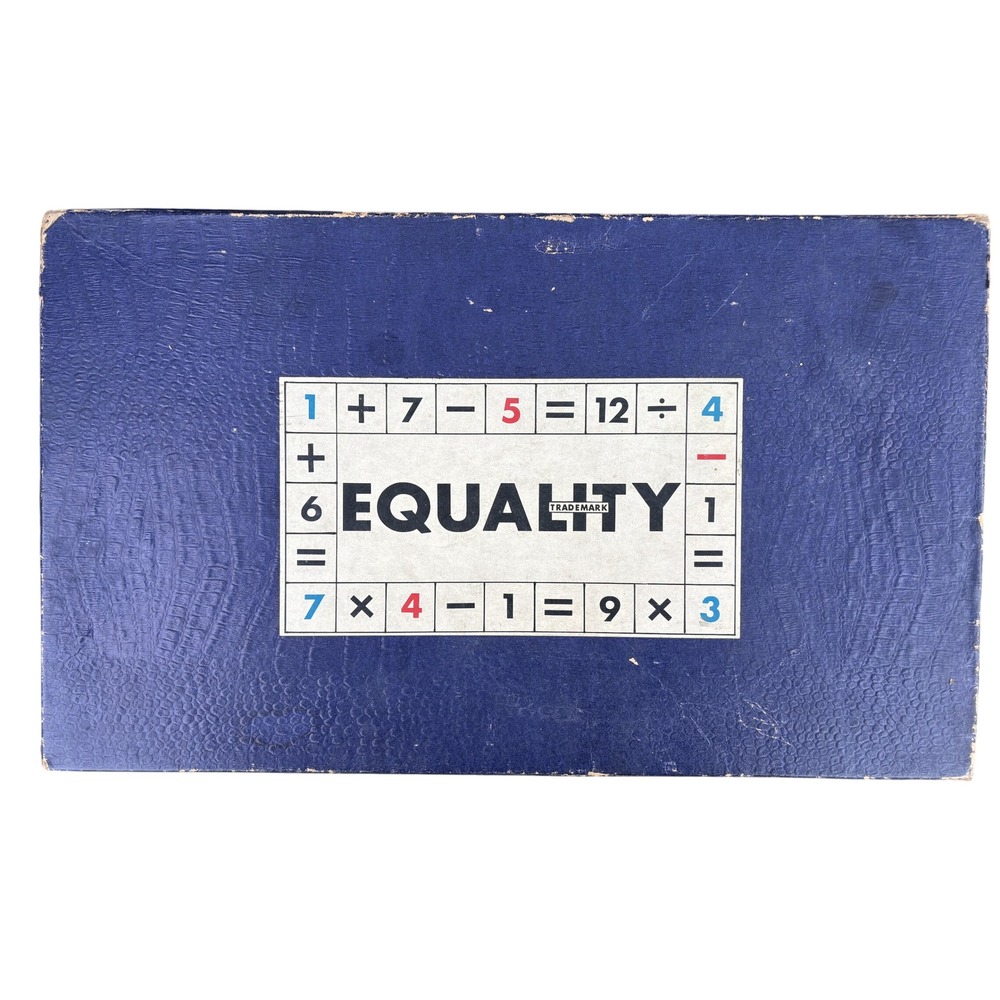 Vintage 1953 Equality Board Game F. M. Noonan Math Cross-Number Game Complete